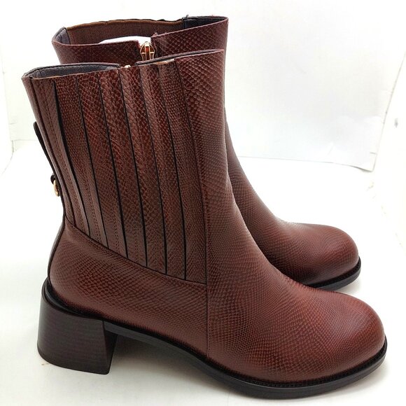 Brown Ankle Boots - Picture 2 of 15
